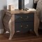 Baxton Studio Romilly Black and Oak-Finished Wood 2-Drawer Nightstand 146-8175 - alternate 3